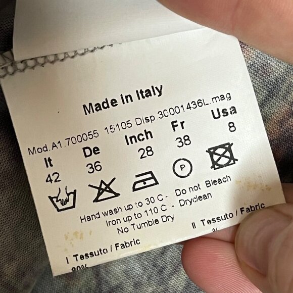 Fendi 3/4 Sleeve Button Front Leather Lace Up Sleeves Wearable Art Size 8 - Picture 10 of 11